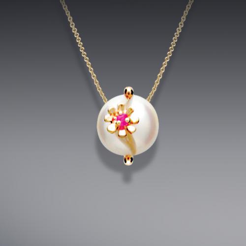 Carved Pearl Pendant